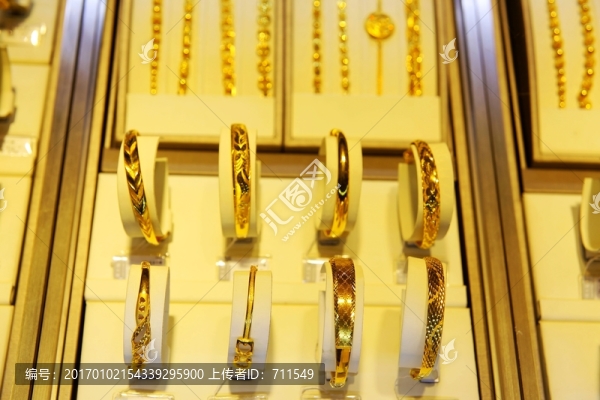 黃金手鐲,,金首飾專柜