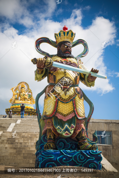 四大金剛增長天王魔禮青像