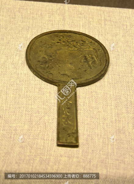 帶柄仙人銅鏡文物展示