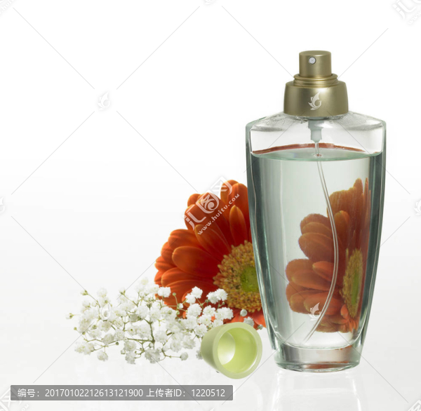 香水瓶及花飾
