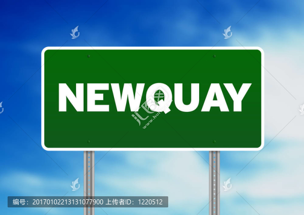 綠色路標(biāo)-,Newquay；英國