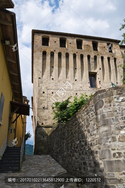 瓦拉諾de患者城堡。Emilia,Romagna。意大利.