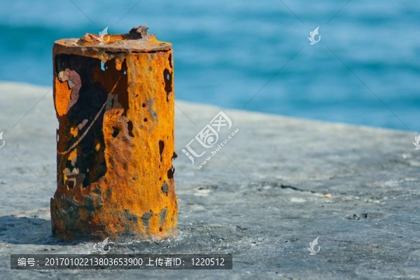 舊生銹附件在港口
