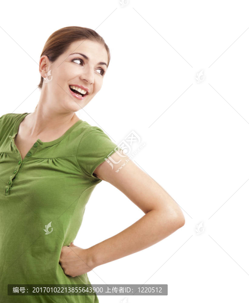 女孩微笑