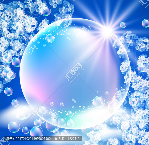 天空和白色的花朵