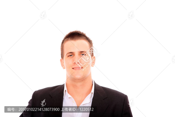 西裝商人肖像