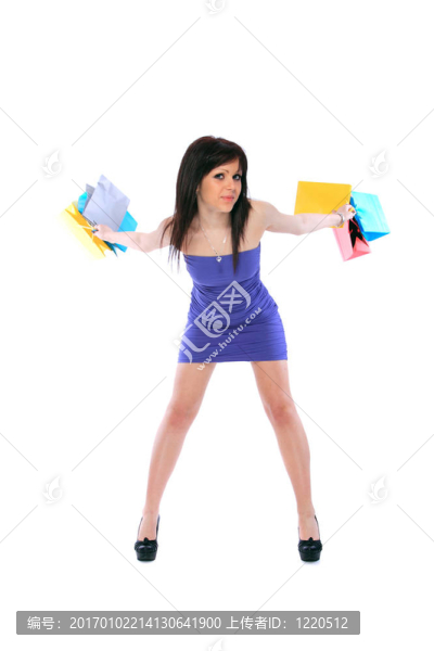 攜帶購物袋的婦女