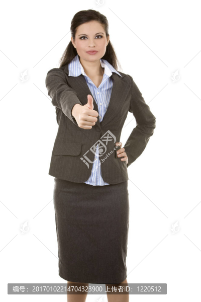 商業(yè)女性的大拇指