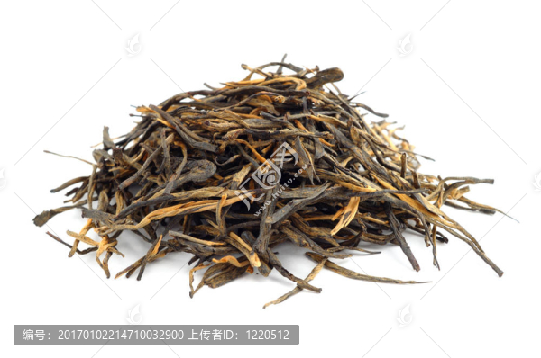 白色背景下風(fēng)干紅茶