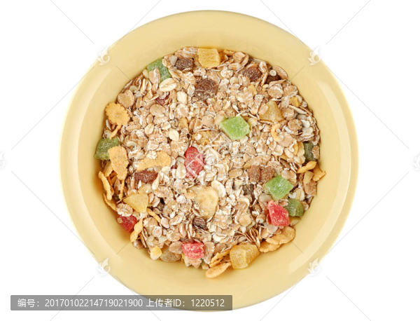 麥片碗孤立在白色背景