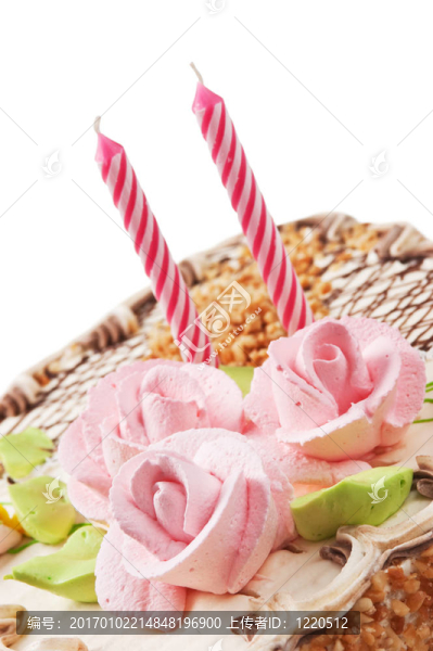 生日蛋糕配蠟燭