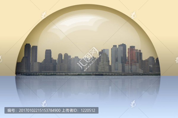 玻璃球包圍城市