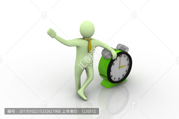 人與時鐘在手