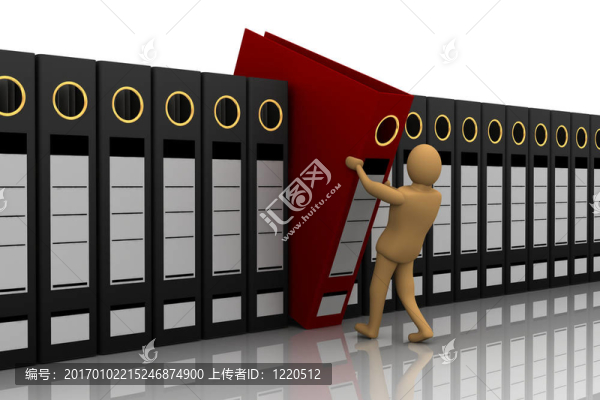 男子從文件夾存檔