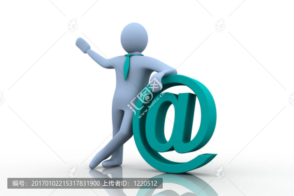 3D人類電子郵件符號業(yè)務(wù)