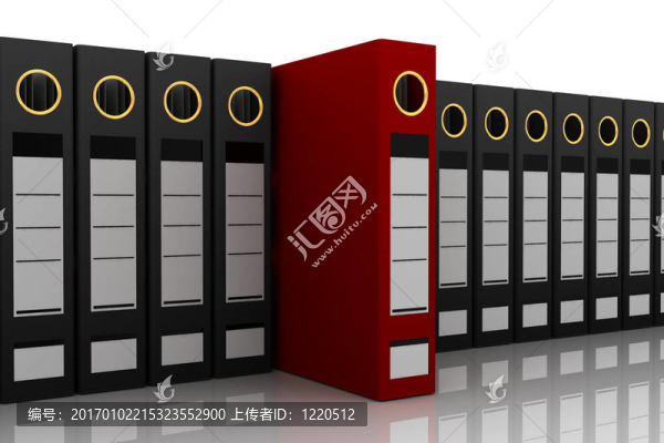 檔案文件.許多文件夾在白色