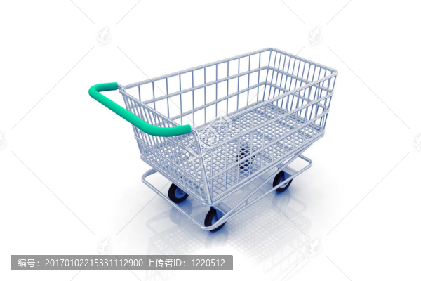 白色的空購物車