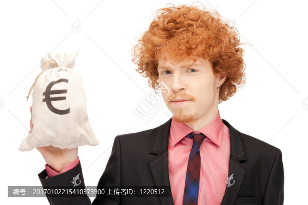 男子與歐元簽署包