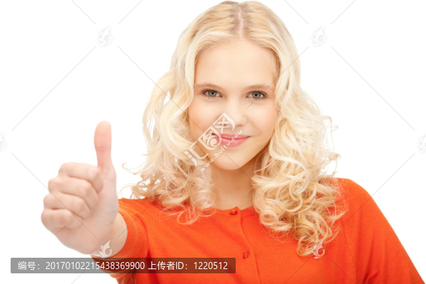 豎起大拇指