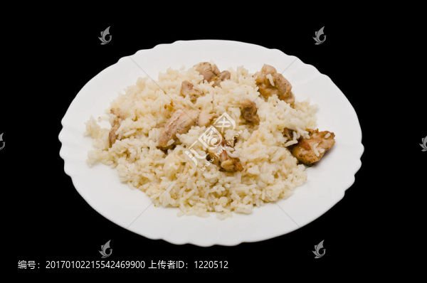 飯板-亞洲風(fēng)味的菜。黑色背景孤立