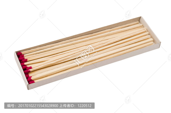 火柴盒。白色背景孤立