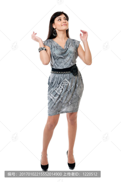 裝飾裙中的女人
