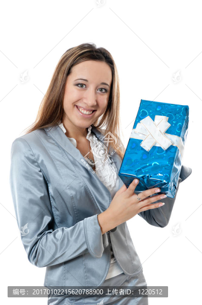 穿西裝的少女