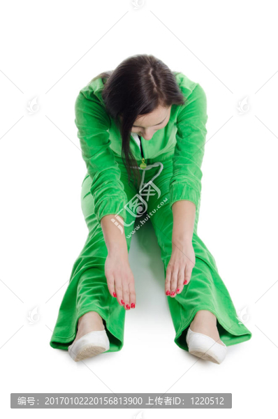 姿勢(shì)瑜伽的女孩