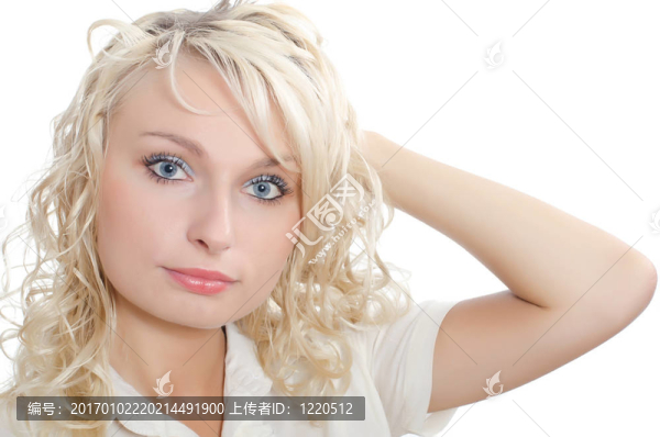 年輕漂亮女孩的畫像