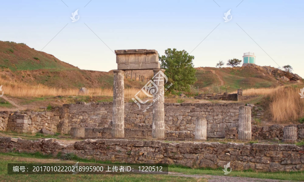 在古代pantikapey柱?？坛?；克里米亞；烏克蘭