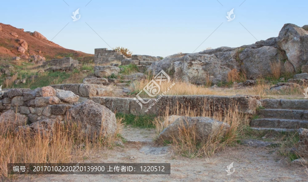 刻赤的古pantikapey遺址；克里米亞；烏克蘭
