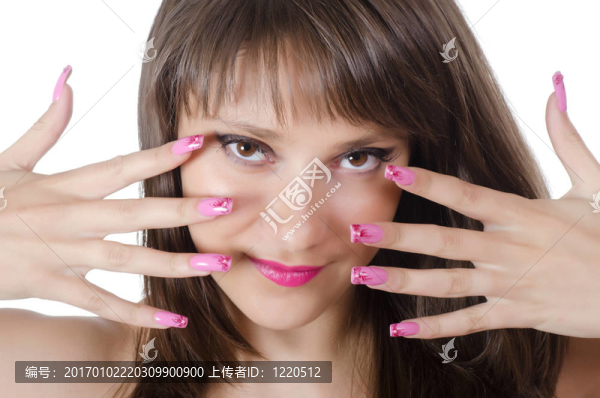 年輕漂亮女孩的畫像