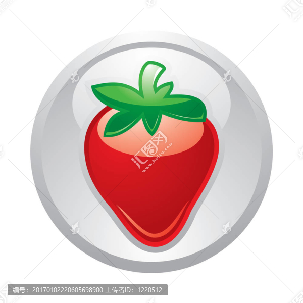 Gray,button,Strawberry