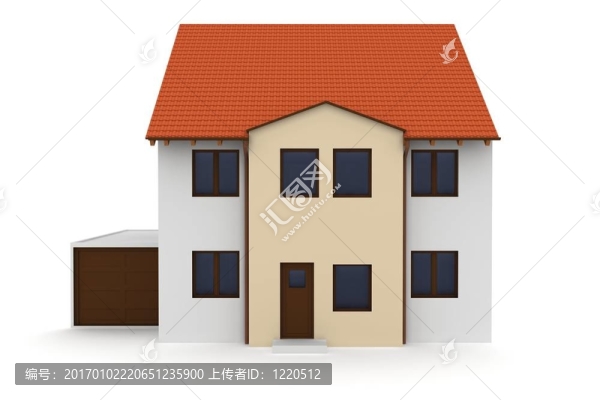 白色3D房子