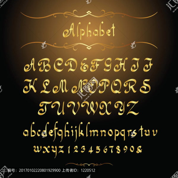 金色的字母