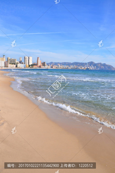 海灘貝尼多姆西班牙天際