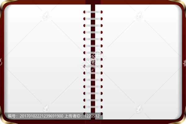 空白空白和棕色皮膚的筆記本；插圖