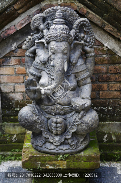 巴厘印度尼西亞Ganesh的雕像