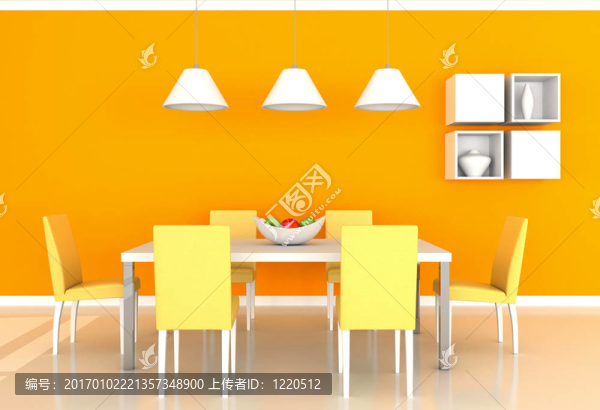 橙色現(xiàn)代餐廳
