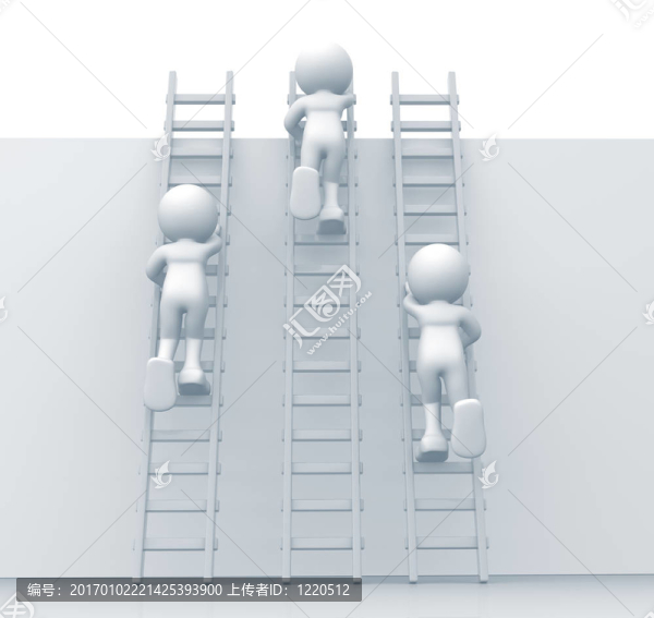 人們爬樓梯
