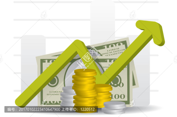 箭頭和貨幣業(yè)務(wù)圖表