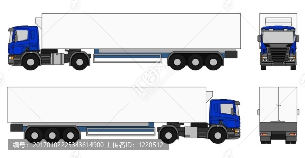 半拖車的卡車
