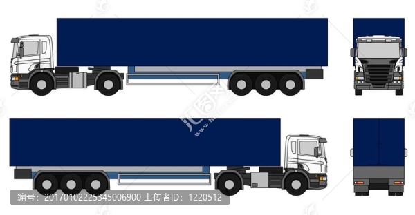 半拖車的卡車