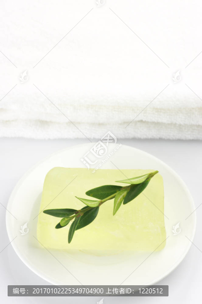 手工肥皂和毛巾