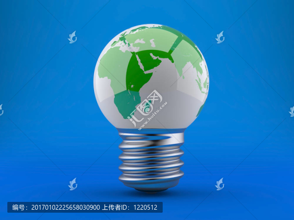 能量的概念。地球燈泡