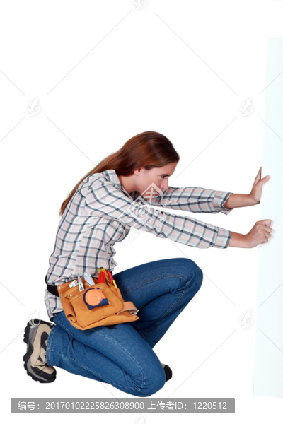 一個女勤雜工。