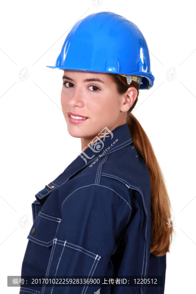 一個女人電工特寫