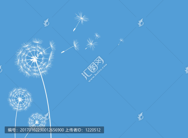 蒲公英的問(wèn)候卡藍(lán)