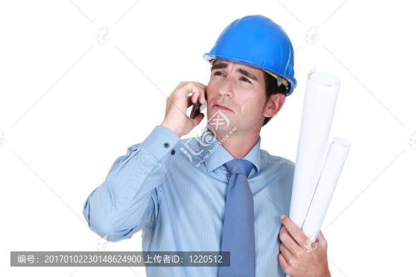 建筑師打電話給手機