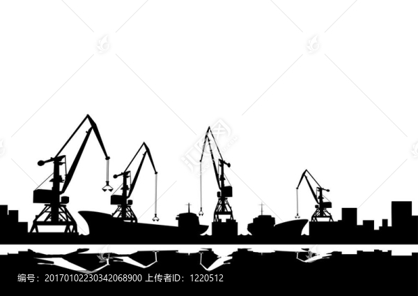 港口起重機和船舶